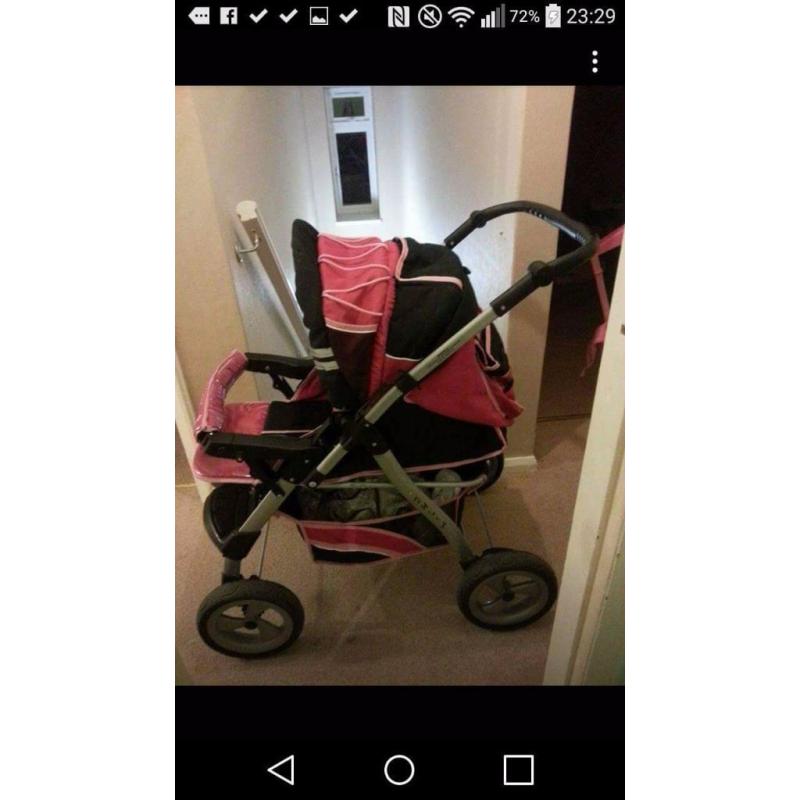 3 in 1 pushchair car seat and carry cott