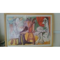 Picasso El Pintor Y La Modelo Framed Print