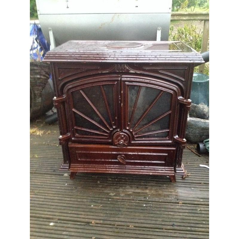 Old ornate log burner