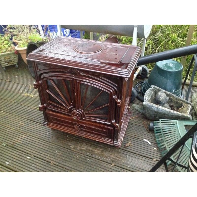 Old ornate log burner