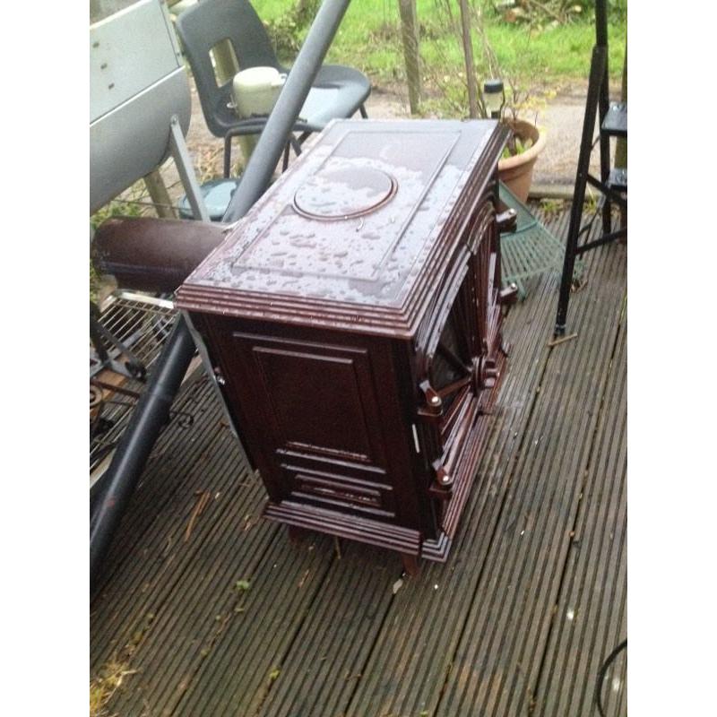 Old ornate log burner