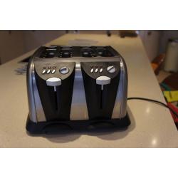 4 slice stainless steel toaster