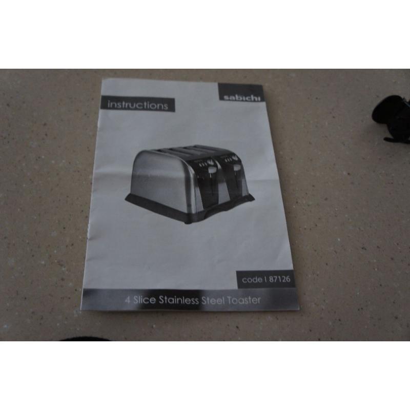 4 slice stainless steel toaster