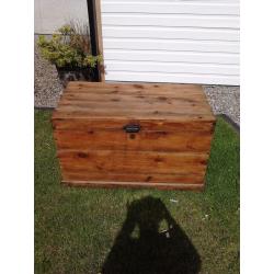 Rustic antique pine chest