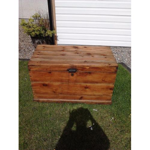 Rustic antique pine chest