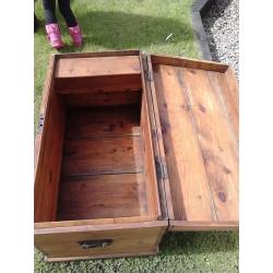 Rustic antique pine chest