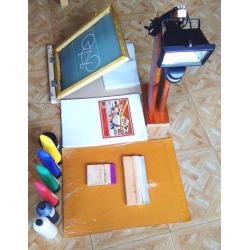 screen printing kit (including everything) to print your own t-shits/designs/clothing/posters etc.