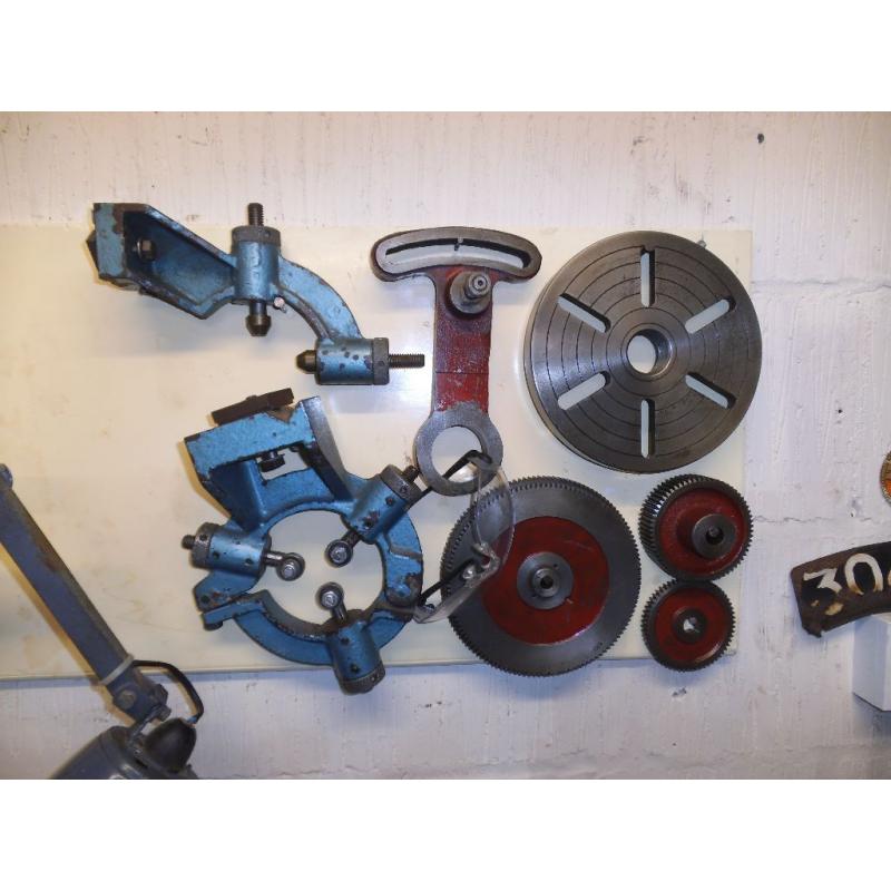 denford viceroy metal turning lathe, power feeds and accessories