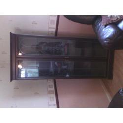 Mahogany look display cabinet
