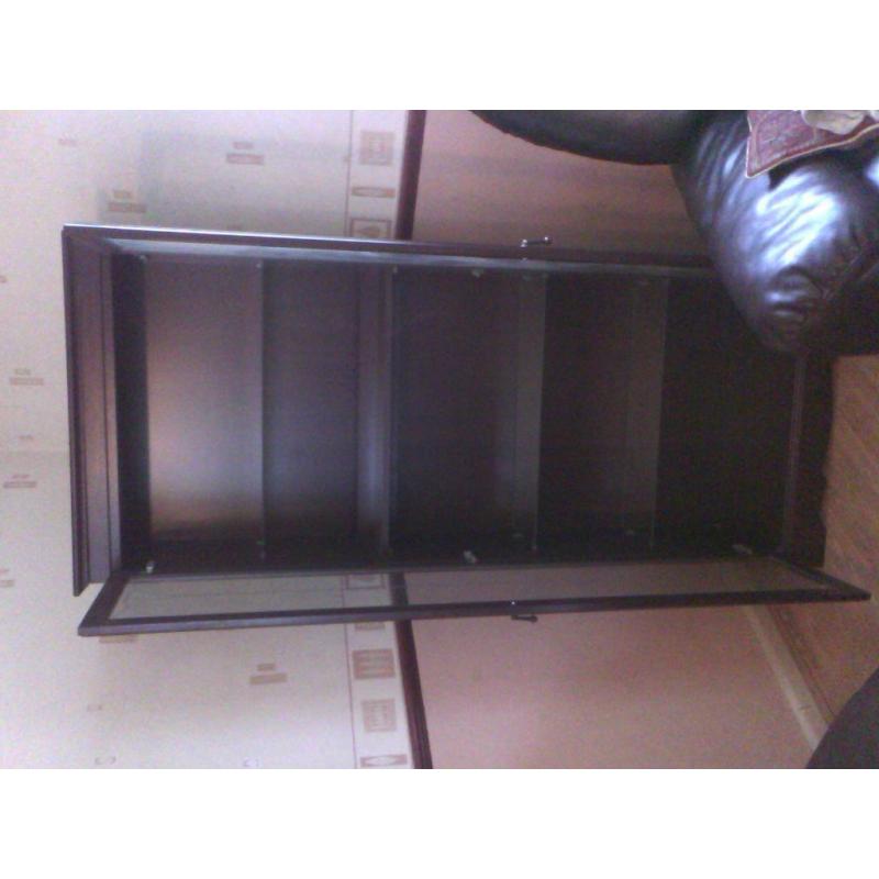 Mahogany look display cabinet