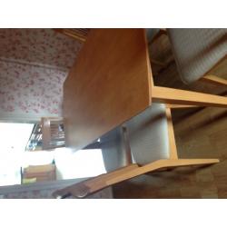 Dining table and six chairs for sale