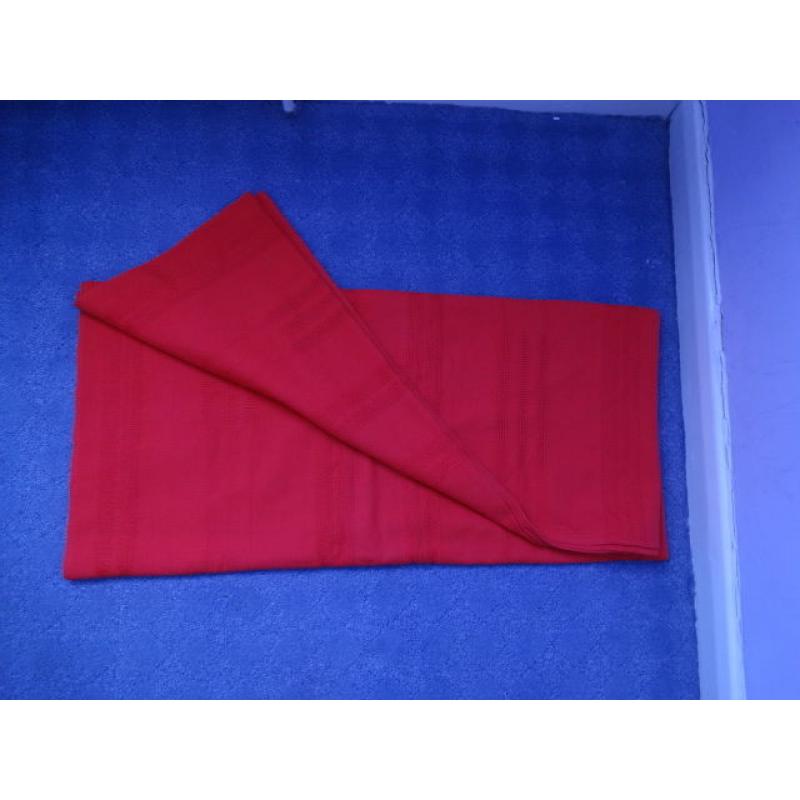 Large red tablecloth (cotton) to fit rectangular table