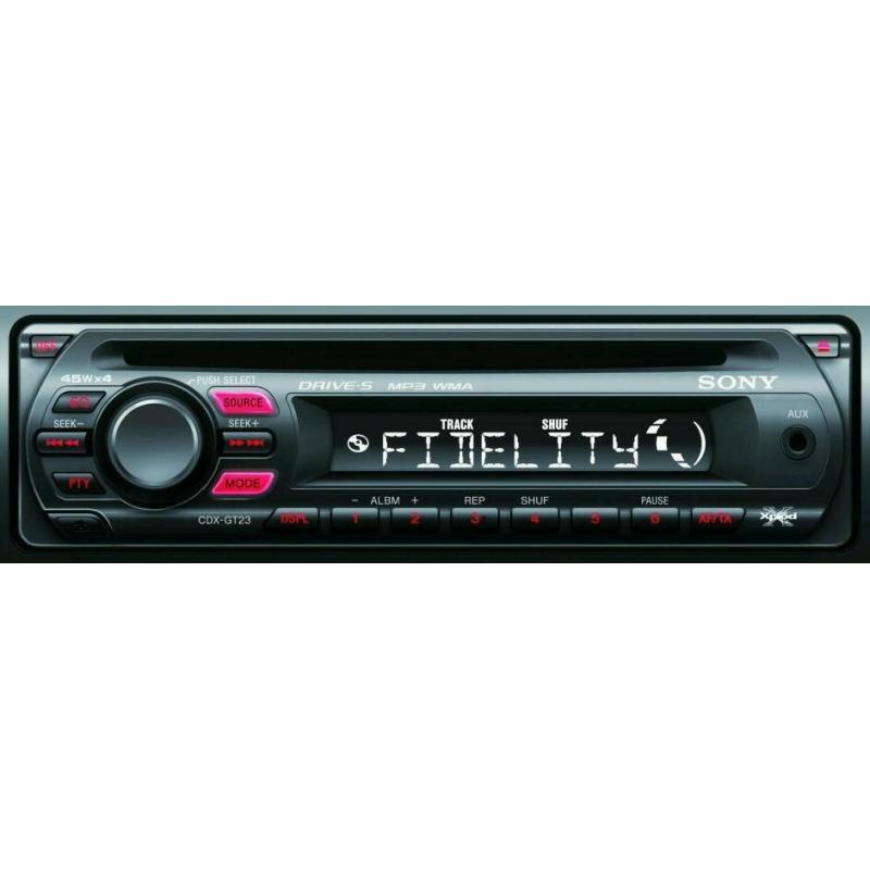 Sony CDX-GT23 CD MP3 AM FM car stereo radio head unit