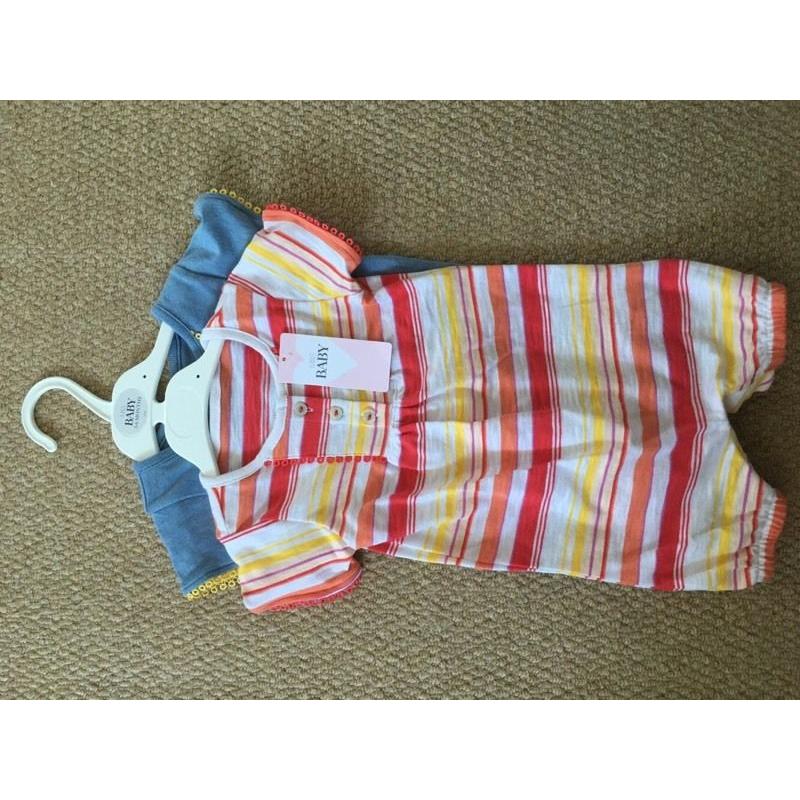 M&s new with tags 0-3 girls rompers