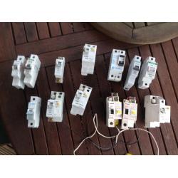 Circuit breakers various types and sizes