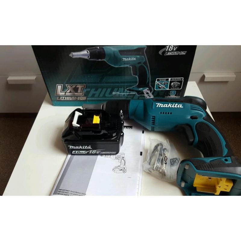 Makita 18v drywall screwdriver & 4ah battery