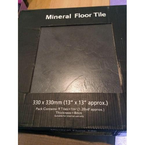 NEW Black Mineral Floor Tiles