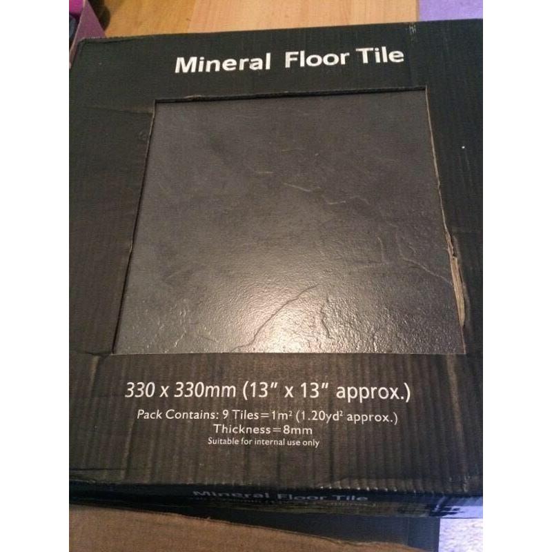 NEW Black Mineral Floor Tiles