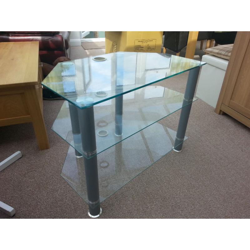 Glass TV Unit, good condition for sale in Heysham