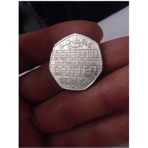 Benjamin Britten 50p coin