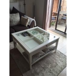 Ikea White Glass Coffee Table