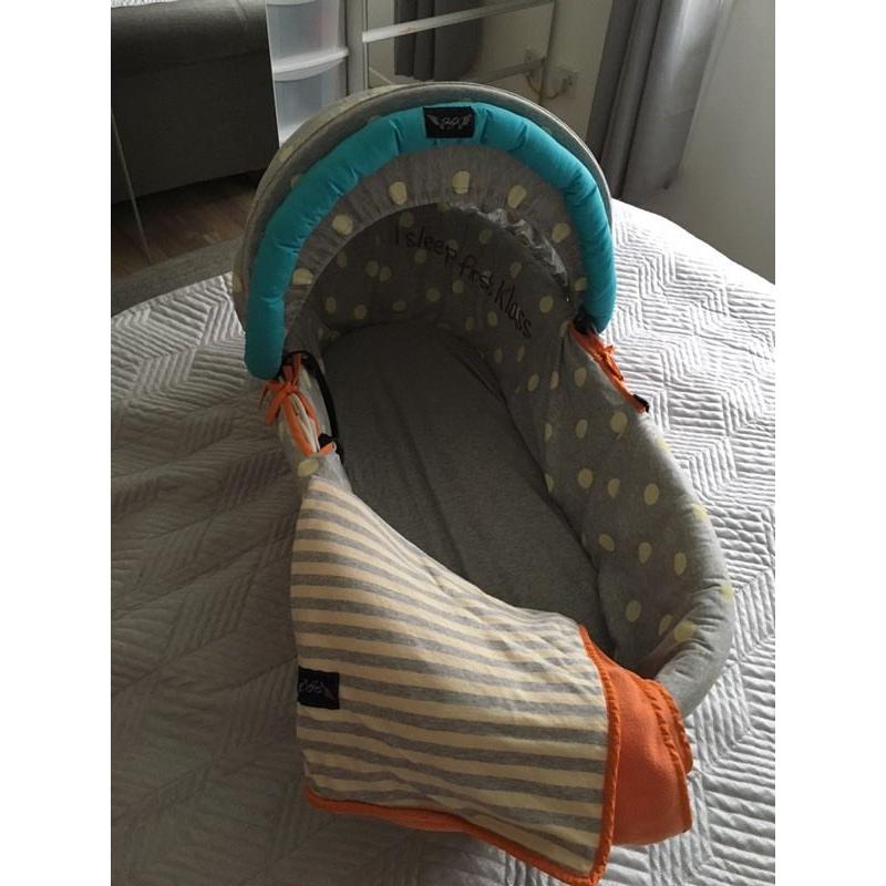 Myleen Klass white wicker Moses basket