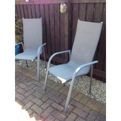 Grey high back garden chairs