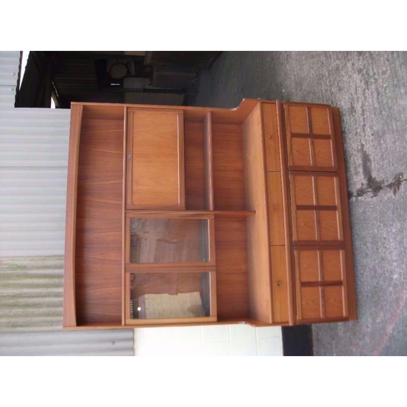 Cabinet large shelves cupboards draws locks 2 keys lighting Beautiful condition delivery available