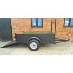 SOLID TRAILER 6 X 4 New Wood and Electrics