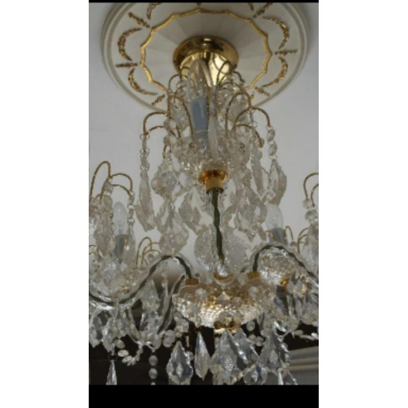 2x chandelier 2x matching wall lights