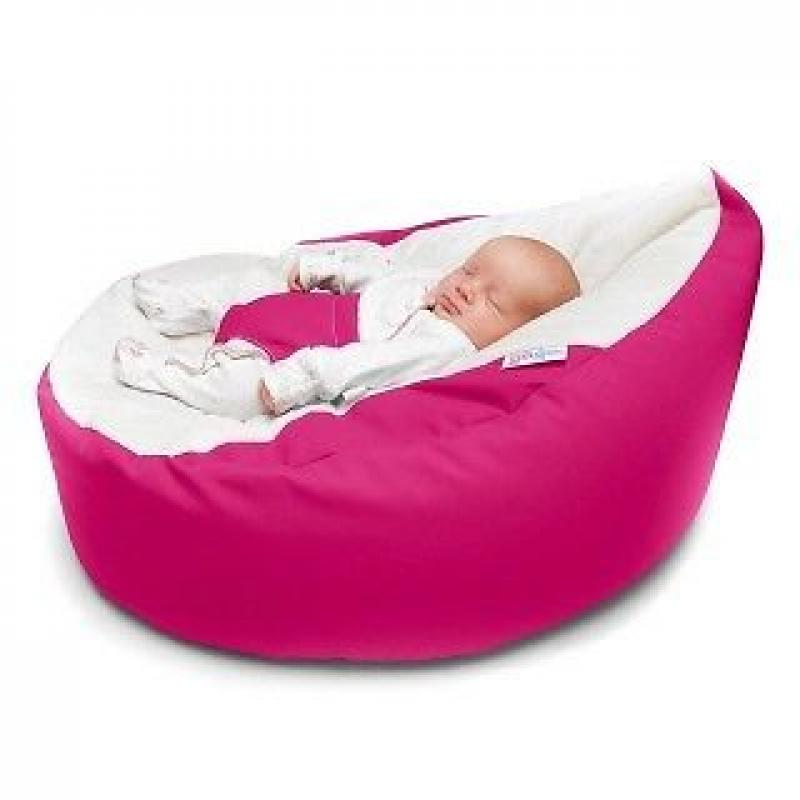 Luxury Cuddle Soft Gaga© Baby Bean bag chair pink and cream colour