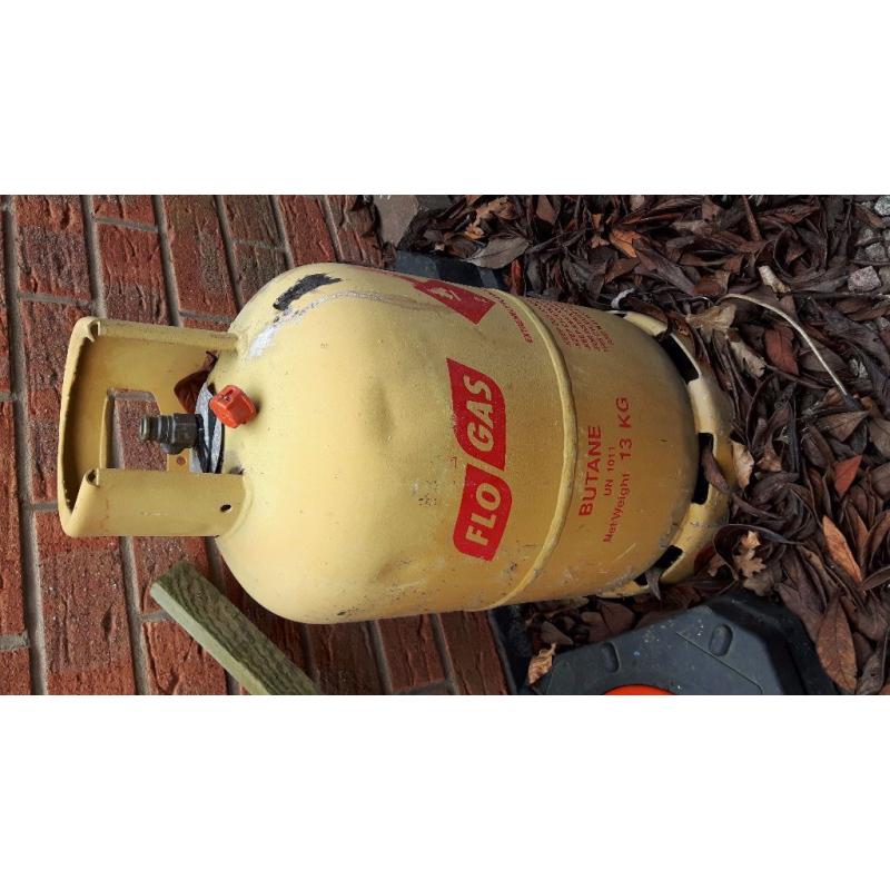 Empty butane gas bottle