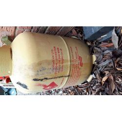 Empty butane gas bottle