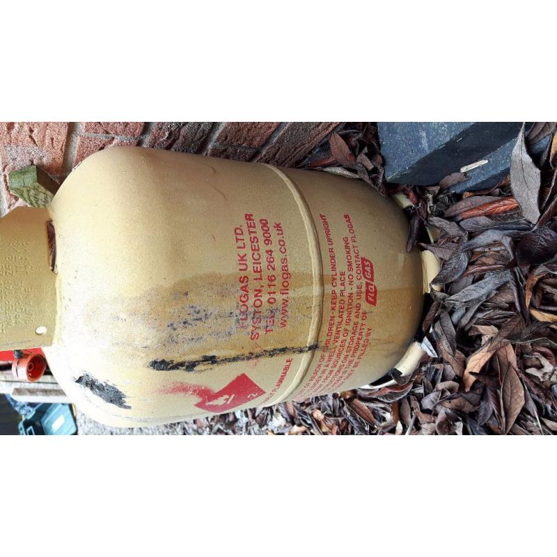 Empty butane gas bottle