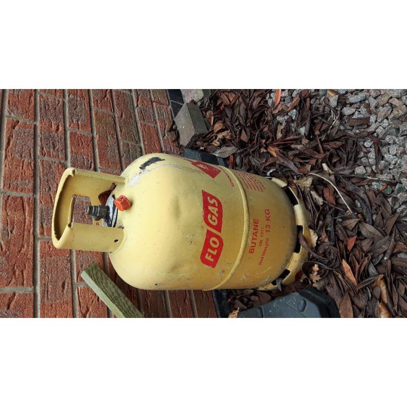 Empty butane gas bottle
