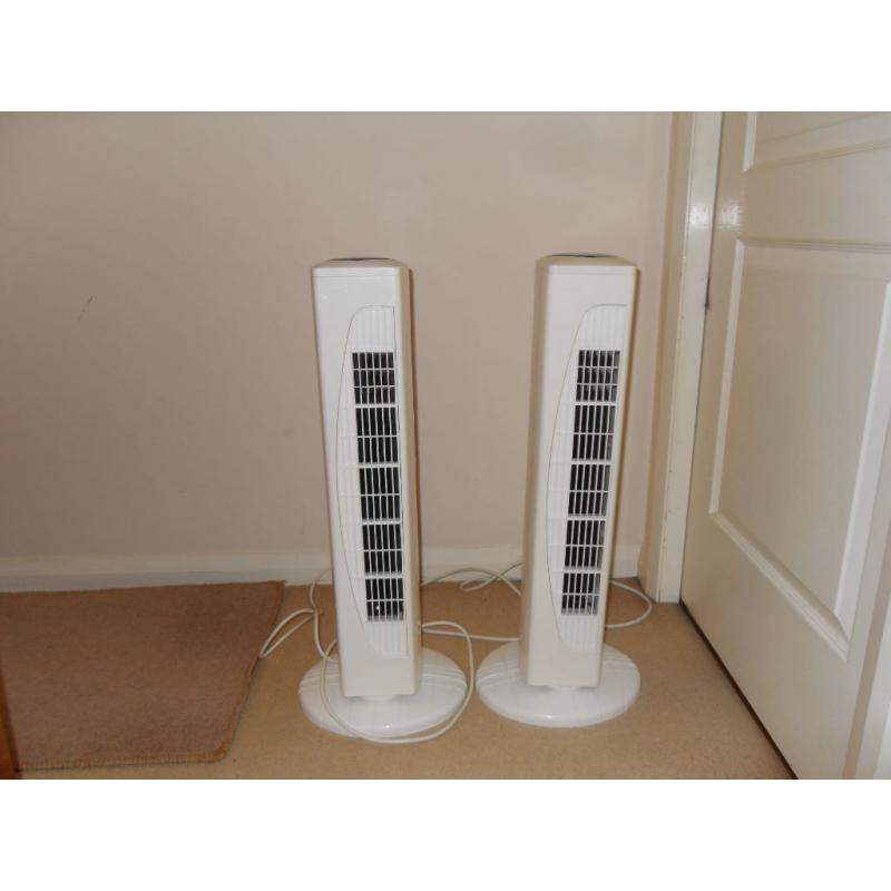 2 x Oscillating Tower Fans