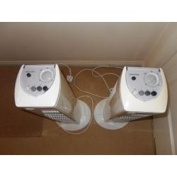 2 x Oscillating Tower Fans