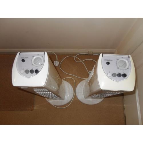 2 x Oscillating Tower Fans