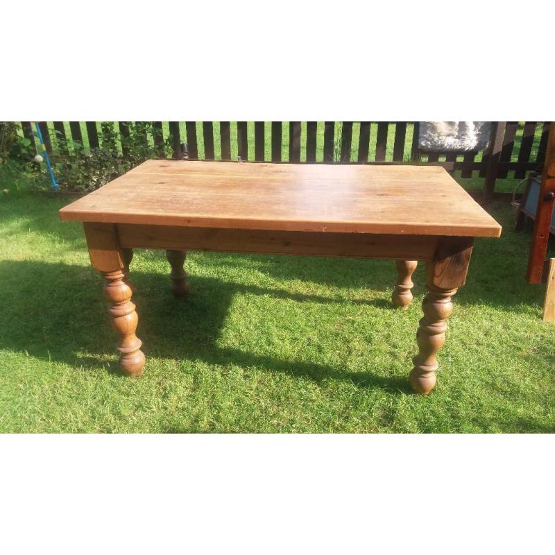 Very solid pine wood farmhouse table