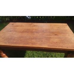 Very solid pine wood farmhouse table