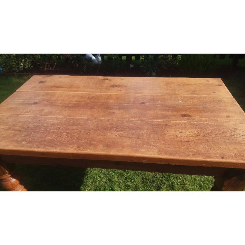 Very solid pine wood farmhouse table