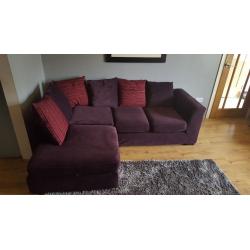 Fabric corner settee