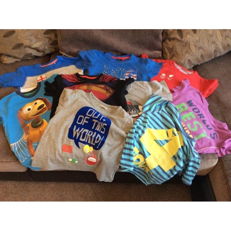 21 x tops / boys t-shirt bundle, age 4 to 5