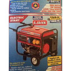 Clarke power generator 5.5kva