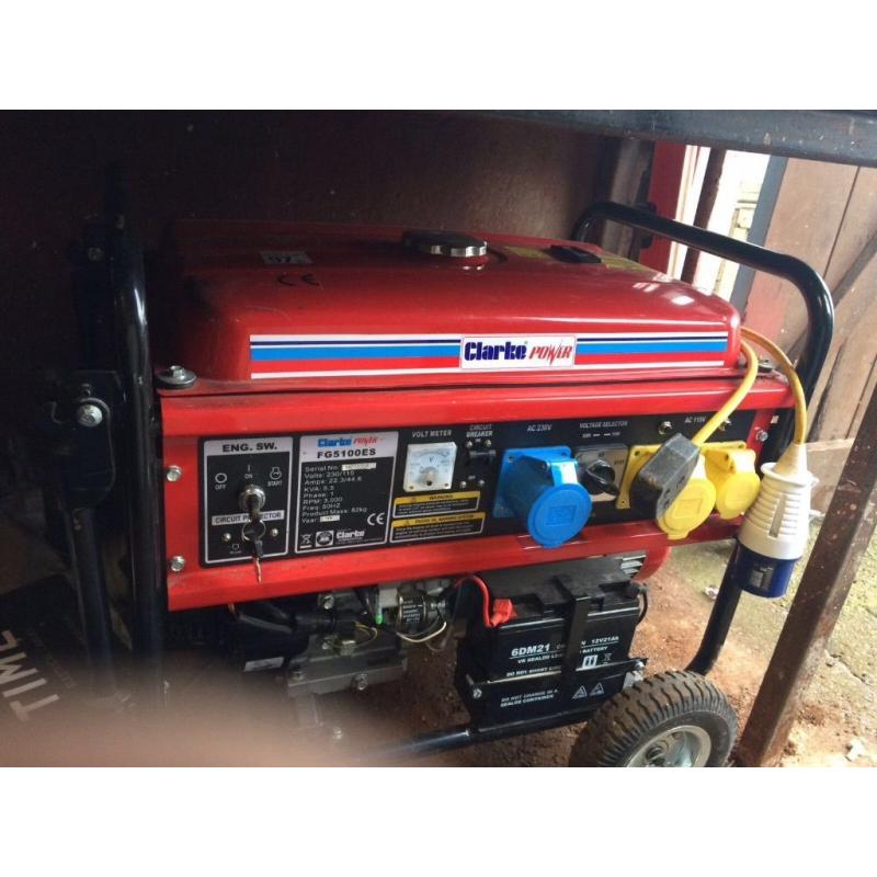 Clarke power generator 5.5kva