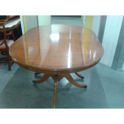 Regency dining table, Yew wood, 160, 210, 250CM, castor,extendable, Round End?sit 12 people