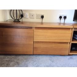 TV media unit with side unit
