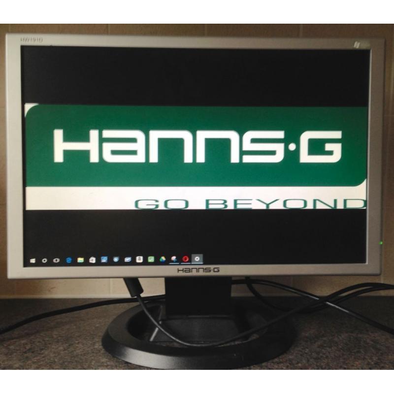 19 inch HannsG HW191D Widescreen LCD TFT VGA DVI Speakers computer Screen Monitor with speakers