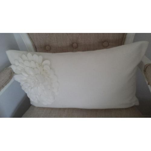 pretty white cushion