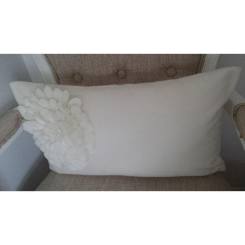 pretty white cushion